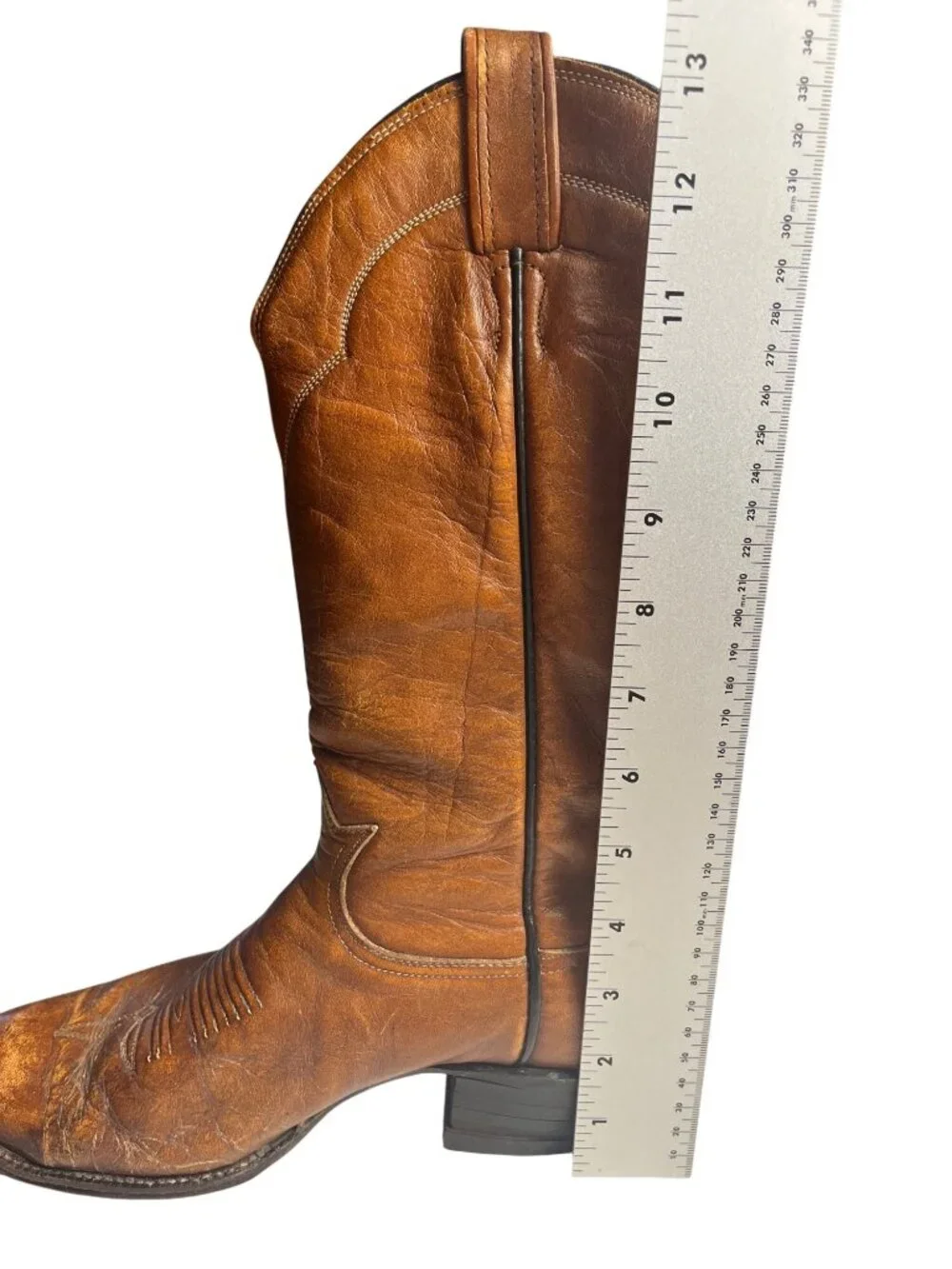 Tony Lama 5084 Vintage Mens Western Cowboy Boots Size 6.5 D Leather Cognac Brown